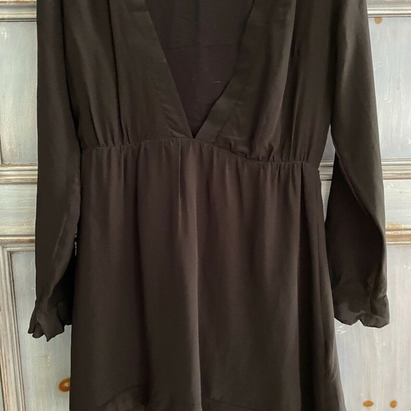 Anine Bing little black silk mini dress size S/P - Picture 6 of 9